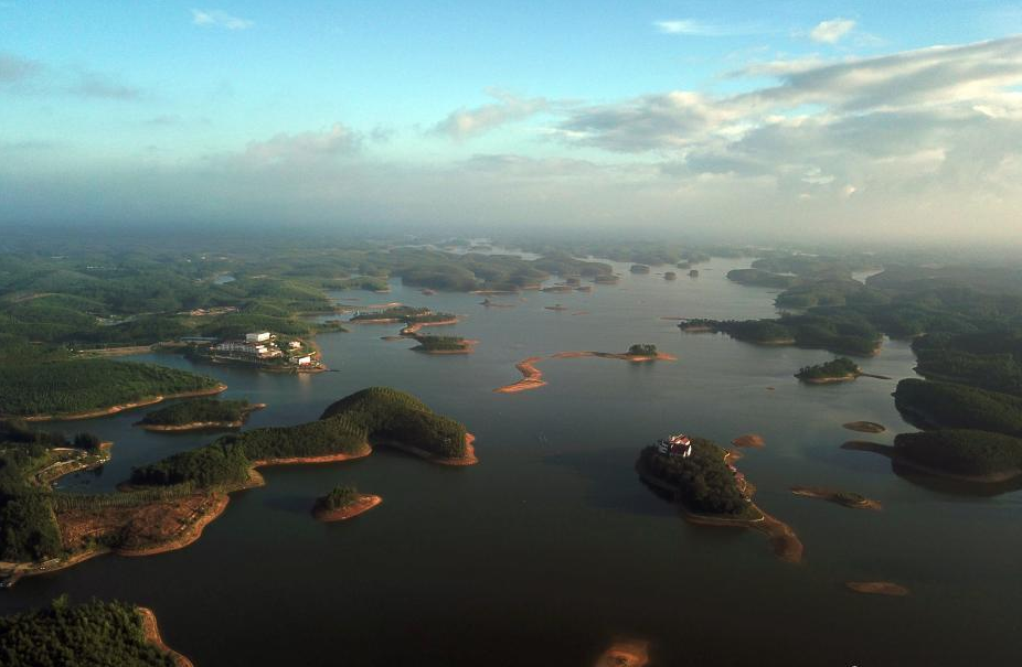 航拍廣西北海市星島湖青海水土保持代辦公司